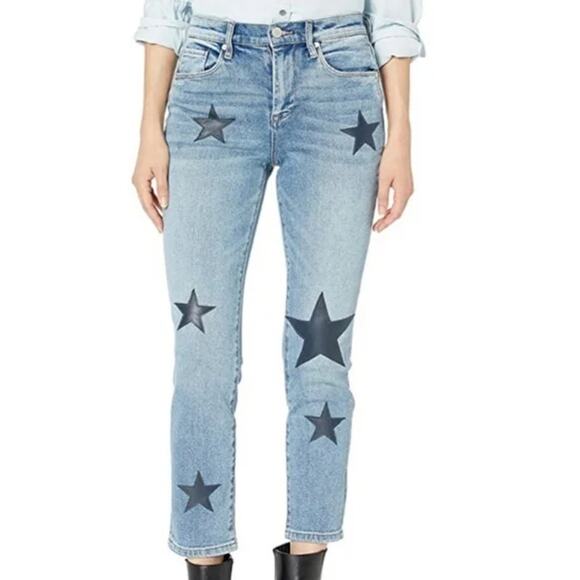 Black NYC Light Wash Denim Ever After The Madison High Rise Crop Jeans - Picture 2 of 13